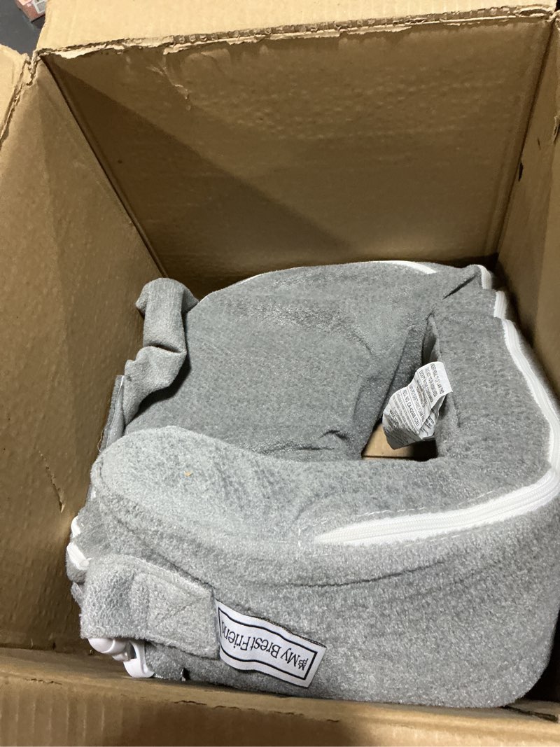 Condition photo showing Good Condition for My Brest Friend Nursing Pillow - Deluxe - Enhanced Comfort w/ Slipcover - Ergonomic Breastfeeding Pillow For Ultimate Support For Mom & Baby - Adjustable Pillow W/ Handy Side Pocket, Evening Grey