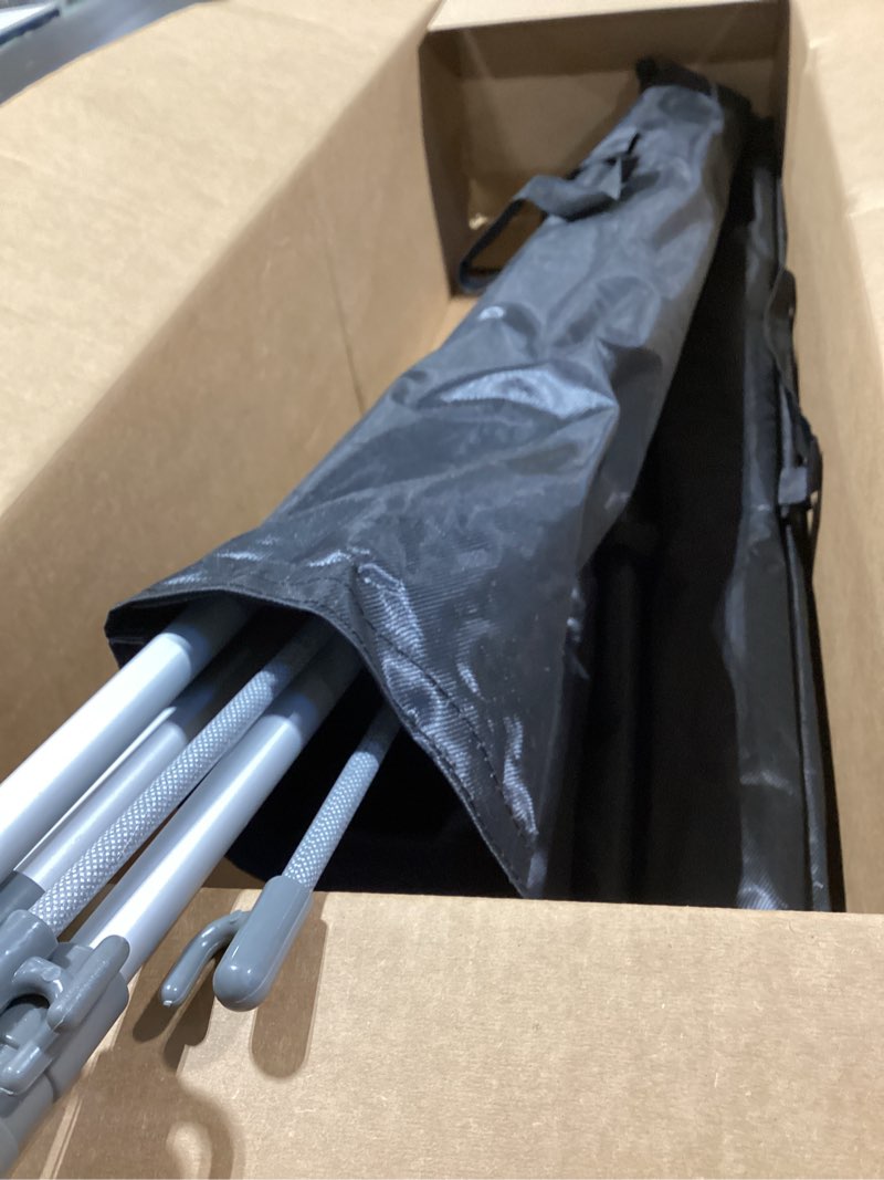 Condition photo showing Good Condition for adjustable tripod x banner stand,23 x 63 to 32 x 78 inch x frame banner stand with portable retractable carrying bag for trade show exhibition marke silver one size 1