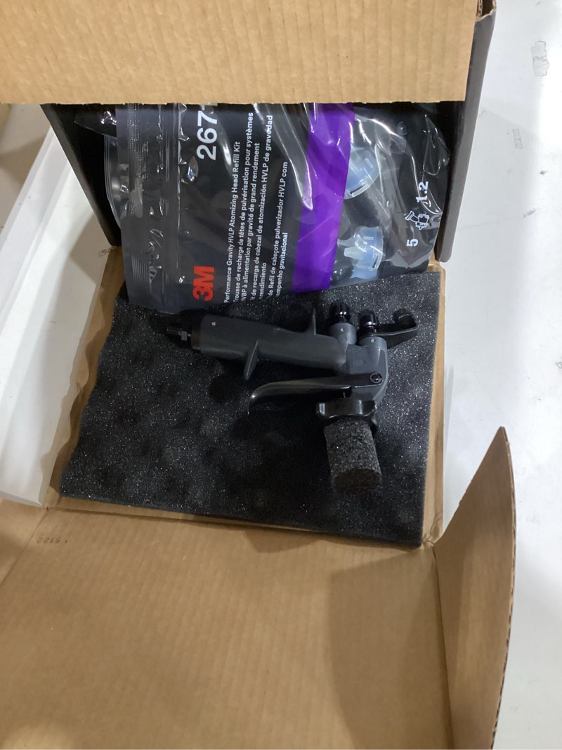 Condition photo showing Good Condition for 3M Performance Spray Gun Starter Kit, 26778, Includes PPS 2.0 Paint Spray Cup System, 15 Replaceable Gravity HVLP Atomizing Heads, Air Control Valve Gravity Feed Kit Spray Gun