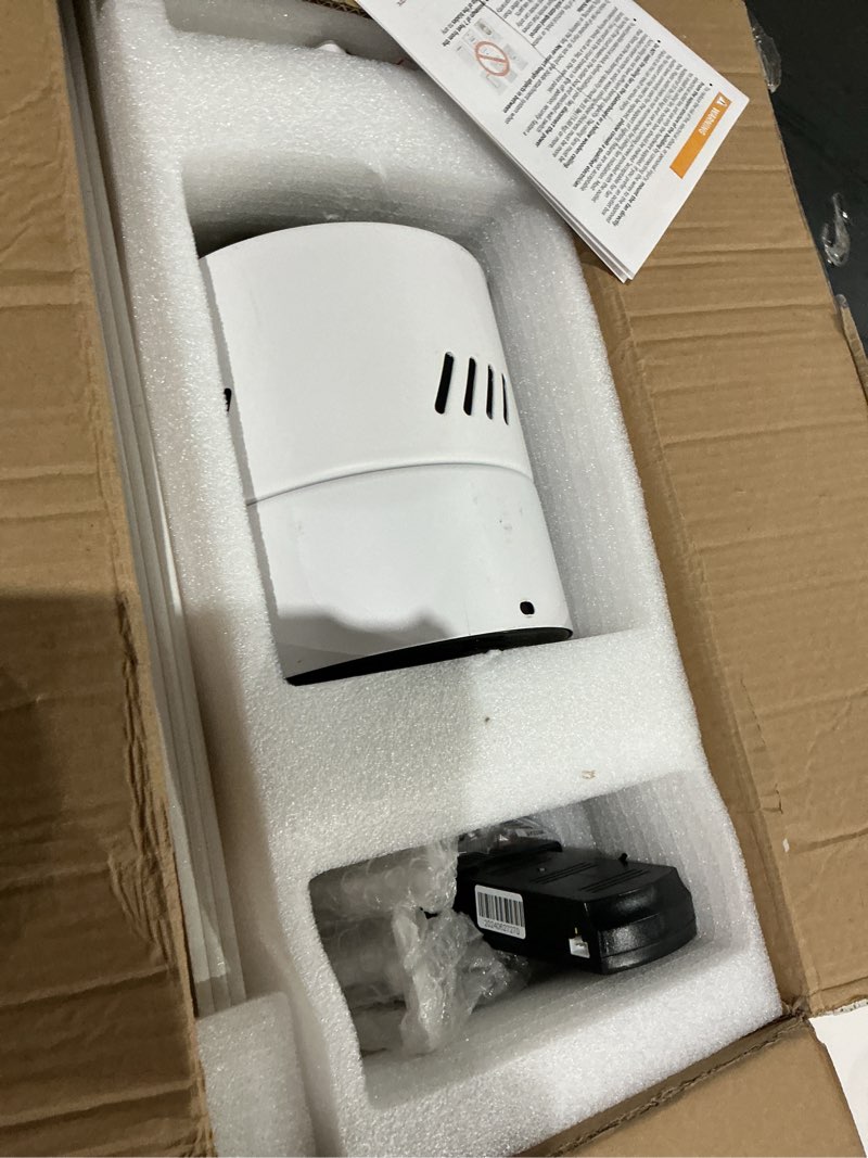 Condition photo showing As Is for white 52 inch ceiling fan with light, remote control, flush mount, noiseless, reversible, 6cct, dimmable, 6 speeds, timeable, low profile ceiling fan with light for bedroom, indoor/outdoor