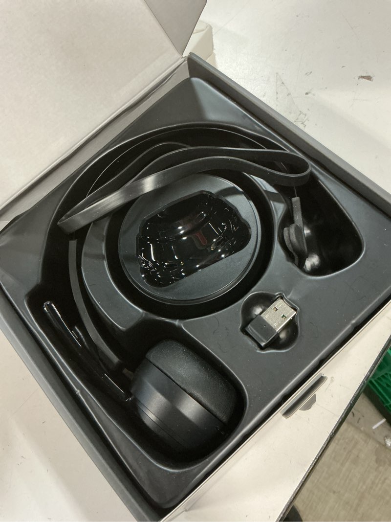 Condition photo showing Good Condition for bluetooth headset, wireless headphone with ai noise-canceling microphone on ear wireless headset with usb dongle for computer office black