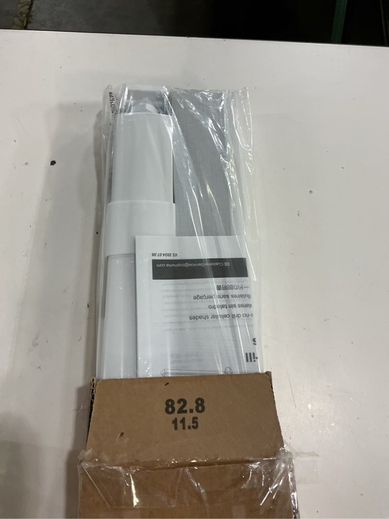 Condition photo showing New/Like New for lazblinds no tools no drill cordless cellular shades, blackout light blocking honeycomb shades for home, thermal insulation blinds for windows, 33" w x 64" h, white blackout-white 33" w x 64" h