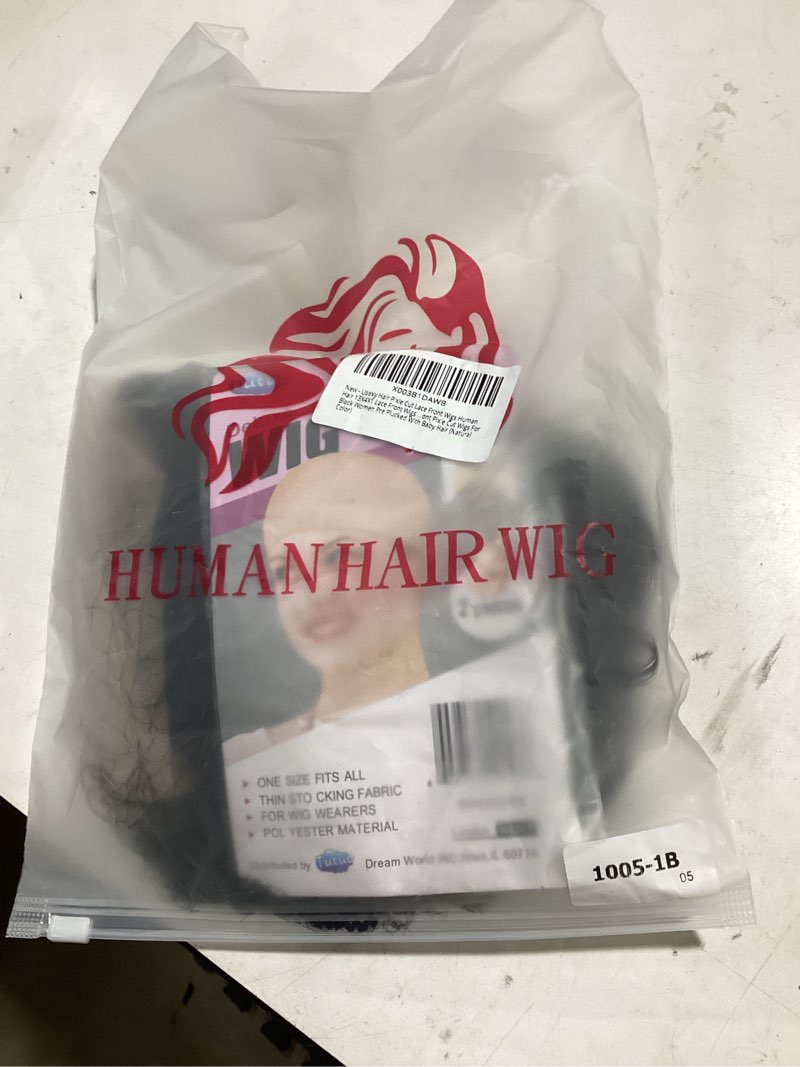 Condition photo showing As Is for hair pixie cut lace front wigs human hair 13x4x1 lace front wigs human hair short bob wigs straight lace front pixie cut wigs for black women pre plucked with baby hair (natural color)