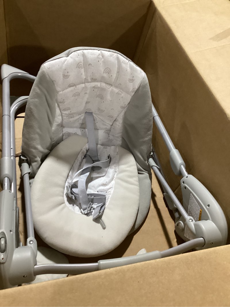 Graco Slim Spaces Compact Baby Swing, Space Saving Portable Bay Swing with Height Adjustable Legs & 