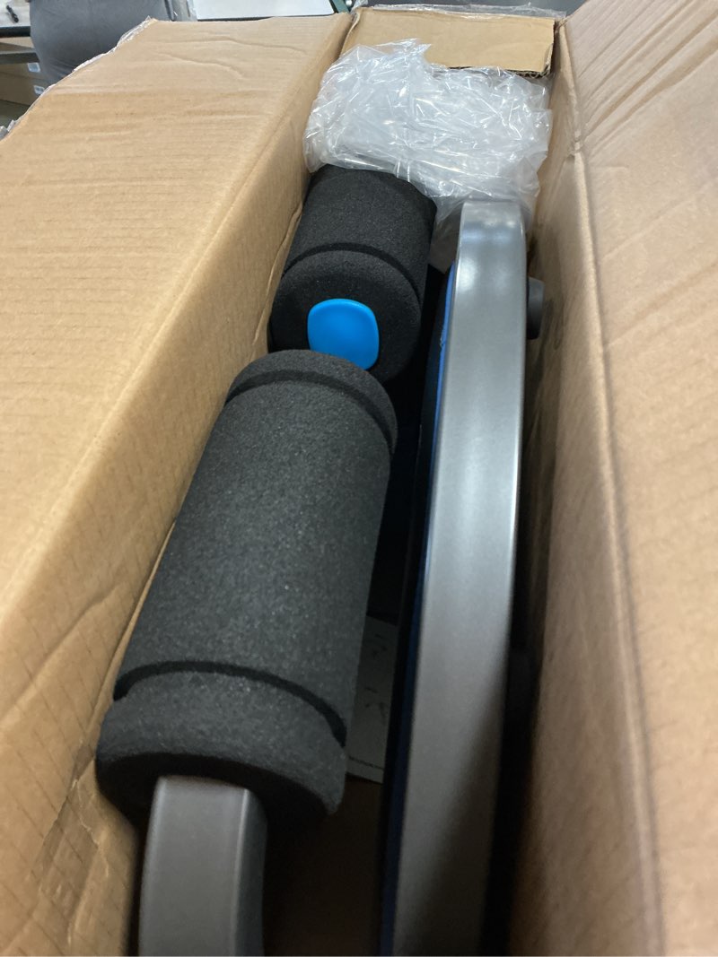 Condition photo showing As Is for MERACH Ab Machine, Sit Up Exercise Equipment with 3 Adjustable Resistance Levels, Automatic Rebound Ab Crunch Machine for Core Workout, Ab Workout Equipment for Stomach Round(Blue)