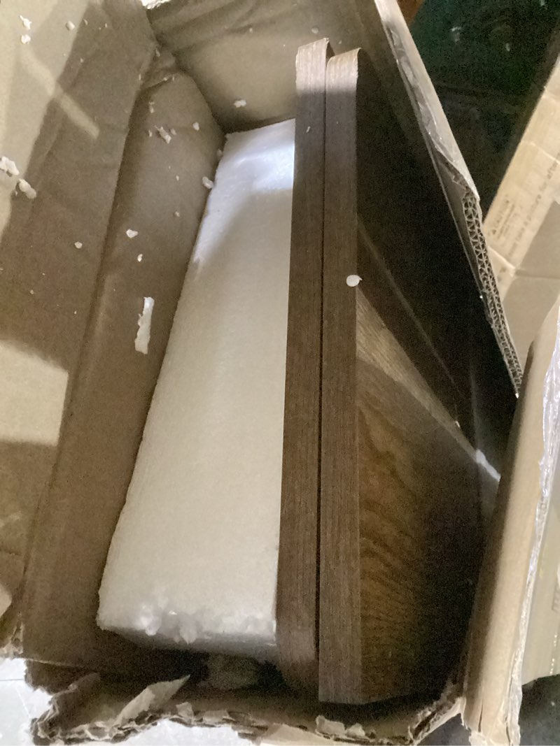 Condition photo showing Good Condition for claiks electric standing desk, adjustable height stand up desk, 24x48 inches sit stand home office desk with splice board, black frame/rustic brown top rustic brown 48