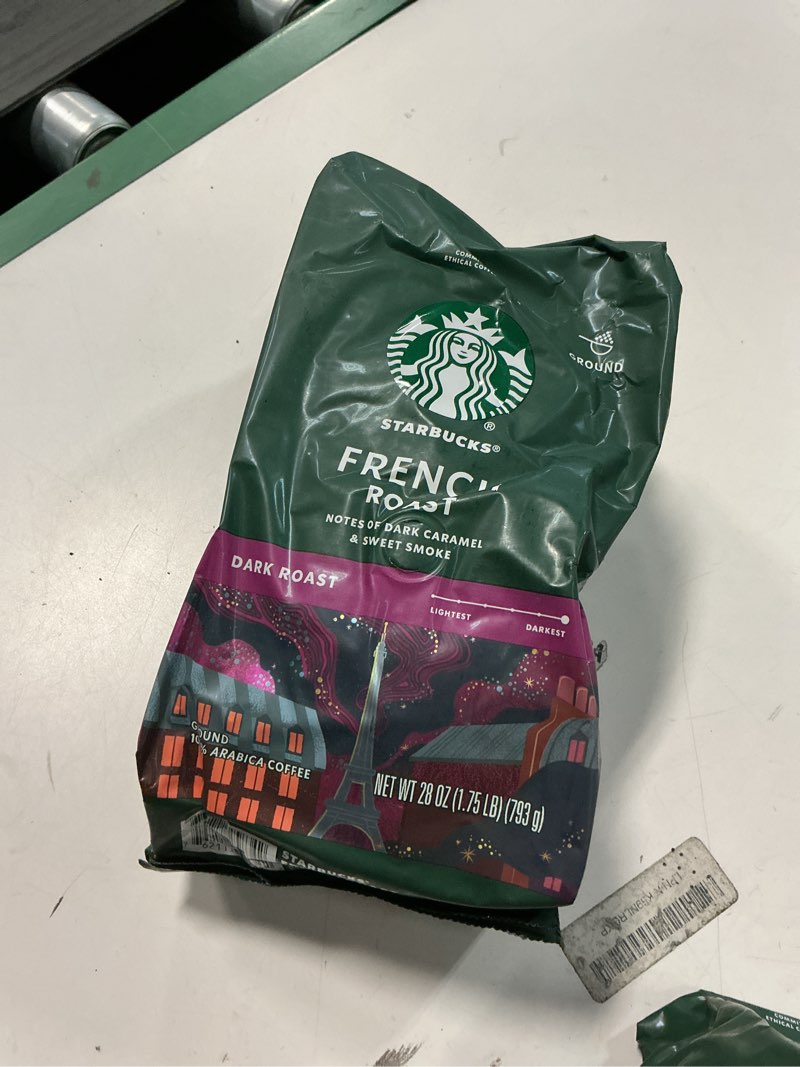 Condition photo showing New/Like New for (Best before 21 DEC/205) Starbucks Ground Coffee, Dark Roast Coffee, French Roast, 100% Arabica, 1 bag (28 oz) French Roast 28 Ounce (Pack of 1)