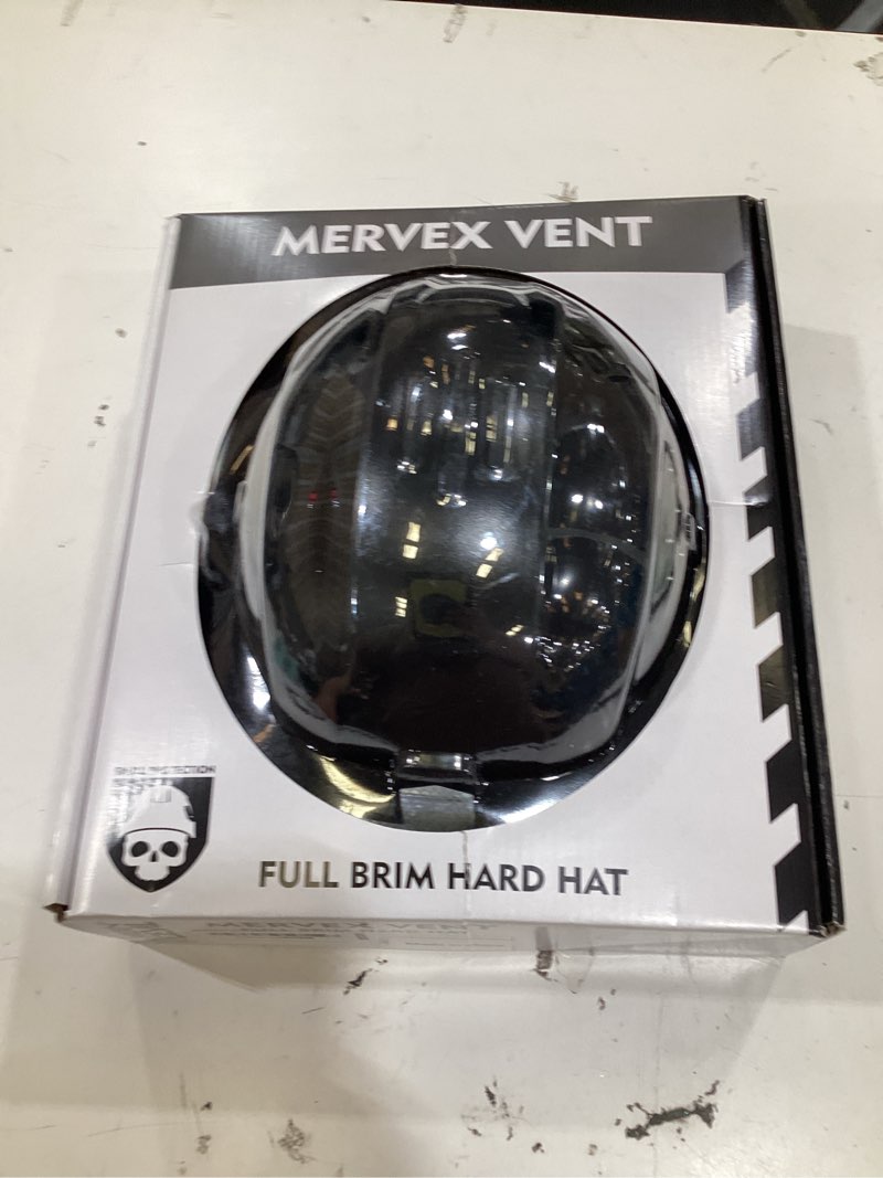 Condition photo showing New/Like New for full brim hard hat vented construction safety helmet osha approved cascos de construccion work hardhats with cooling towel for men&women 6 point adjustable ratchet suspension black hardhat with built-in visor