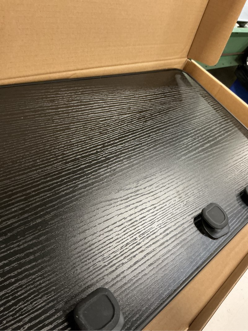 Condition photo showing Good Condition for SAIJI Height & Angle Adjustable Laptop Stand for Bed, Lap Desk Bed Tray Table, Light Weight Foldable Portable Laptop Table for Couch Sofa Chair Floor Desk for Adults, Kids (Black) Black 20.5 x 11.8 In