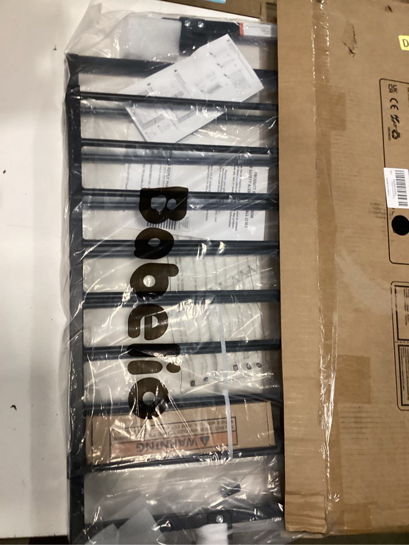 Condition photo showing New/Like New for babelio baby gate for stairs, kitchen & doorways, no bottom bar| easy install| one-handed operation| auto-close| hardware mount safety dog gate (black, 28" h, 29.7-46.5" w) black 28" h, 29.7-46.5"w