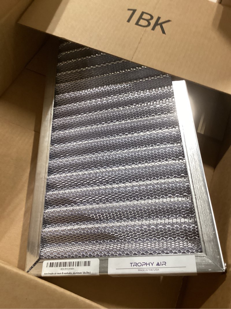Condition photo showing Good Condition for | merv 8 | washable & reusable ac/furnace filter | lifetime hvac & furnace air filter | washable | superior particle-holding ability | premium quality aluminum | 10x20x1