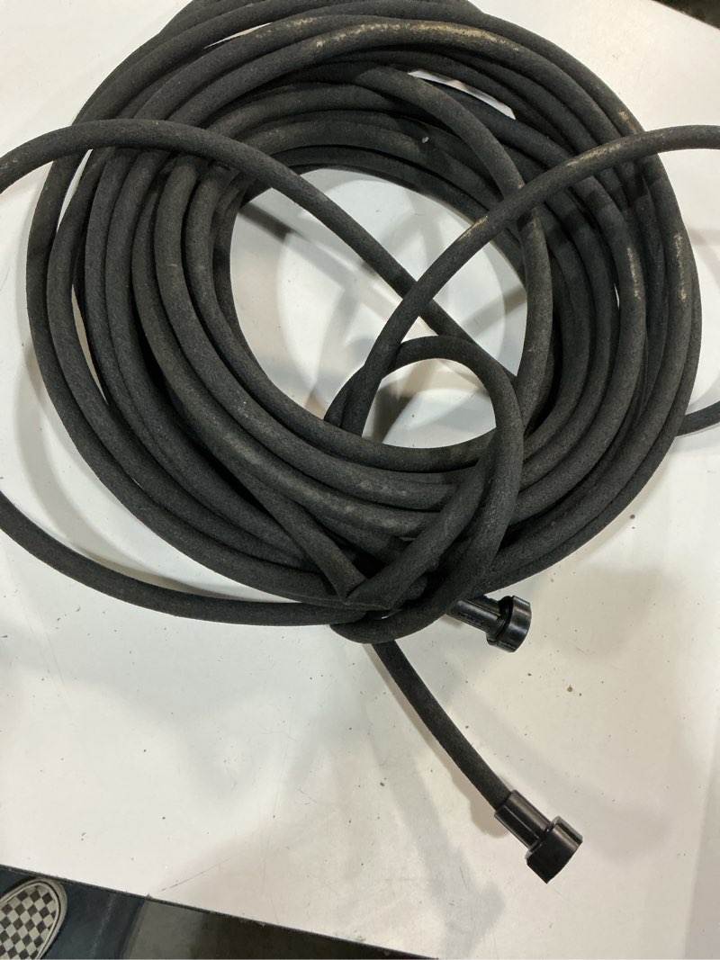 Condition photo showing As Is for gilmour round soaker hose 3/8" x 50 ft – heavy duty fittings, even water distribution, timer-compatible drip irrigation for raised beds