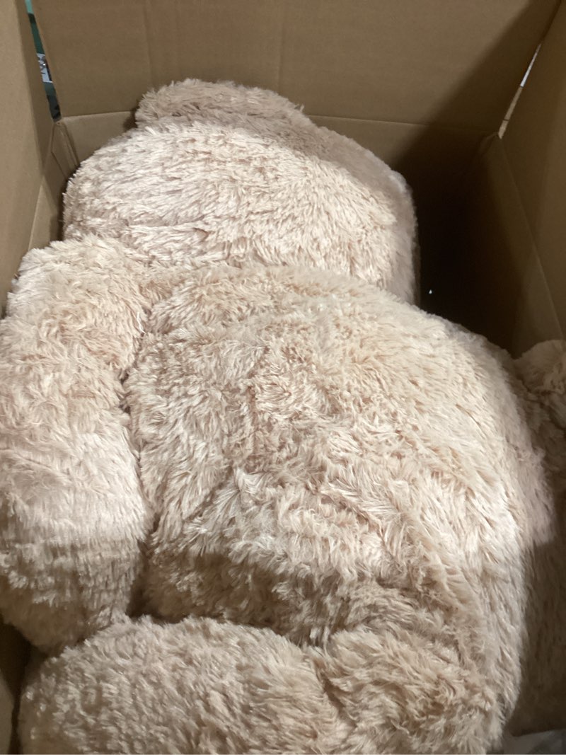 Condition photo showing Good Condition for MorisMos 51 inch Smile Giant Teddy Bear, Large Stuffed Bears with Big Footprints, Big Stuffed Animals Cuddly Plush Gifts for Girlfriends, Boyfriend, Brown Light Brown 51 inches