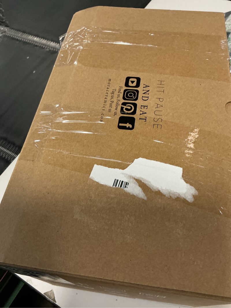 Condition photo showing Good Condition for Mora Ceramic Flat Bowls Set of 4-25 oz- For Soup, Salad, Rice, Cereal, Breakfast, Dinner, Serving, Oatmeal, etc - Microwave, Dishwasher and Oven Safe Porcelain Bowl for Eating and Kitchen - Vanilla Vanilla White