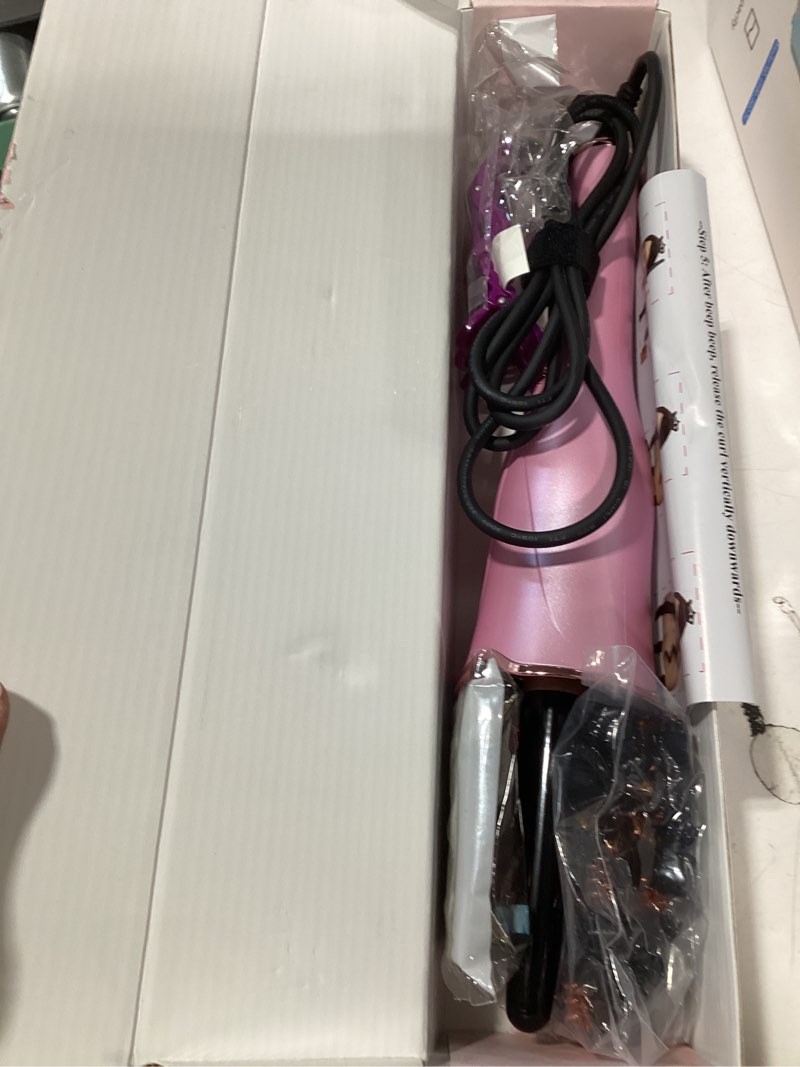 Condition photo showing Good Condition for Automatic Curling Iron, Curling Wand Self Rotating for Medium and Long Hair, with Guider Rod - Easy to Use, No Burns, No Tangle, Fast Curl, 1 Inch, Dual Voltage, Automatic Hair Curler for Teen Girls