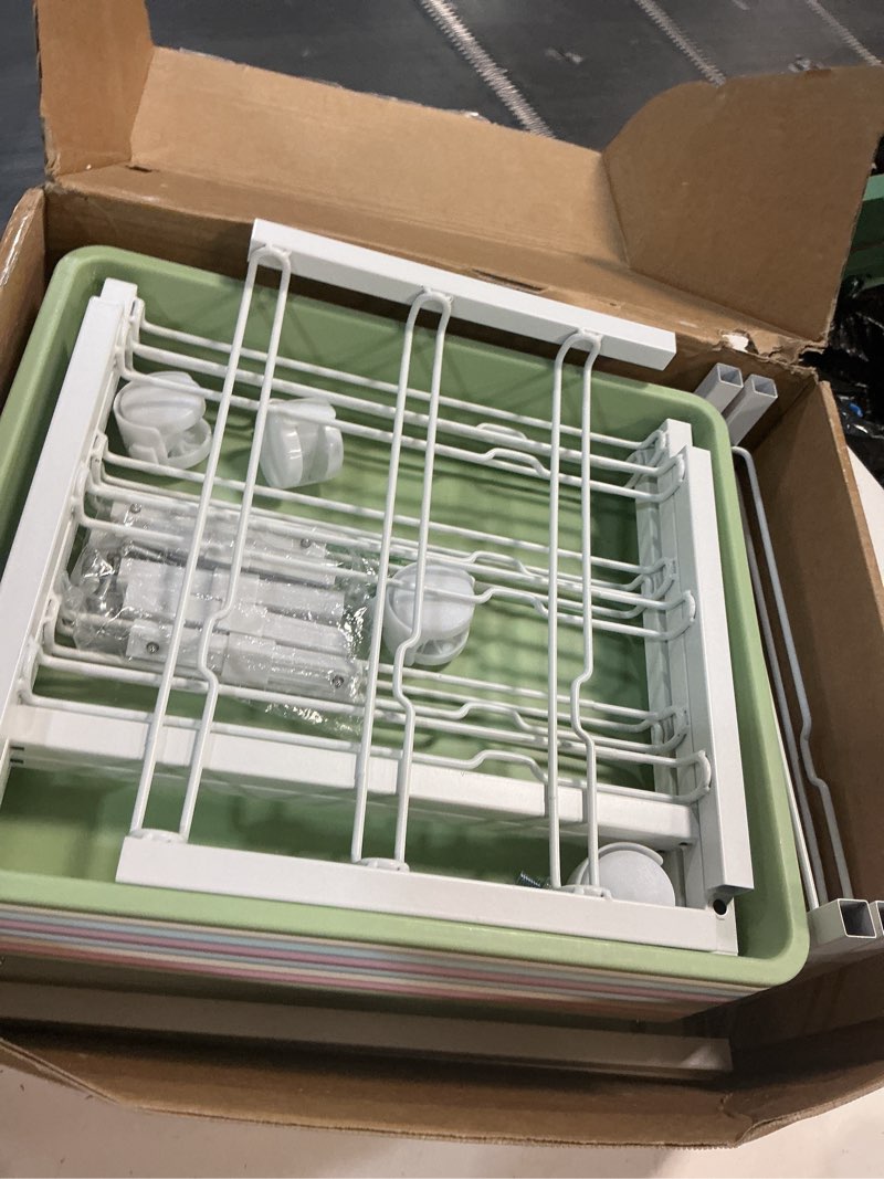 Condition photo showing Good Condition for 5 drawer rolling storage cart with pegboard top and hooks, mobile utility organizer with wheels for 