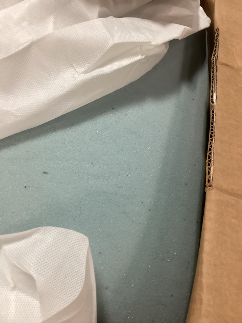 Condition photo showing As Is for mainstays 3" memory foam mattress topper, full