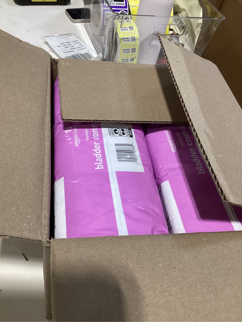Condition photo showing Good Condition for amazon basics incontinence pads for women long, bladder control, postpartum, maximum absorbency, unscented, 78 count (2 packs of 39) maximum (78 count) 78