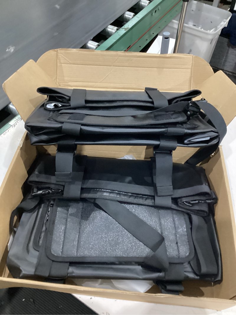 Condition photo showing Good Condition for waterproof motorcycle saddlebags - 50l motorbike travel panniers - detachable bags for scooter, honda, suzuki, yamaha (grey, 2 pack) grey 50l