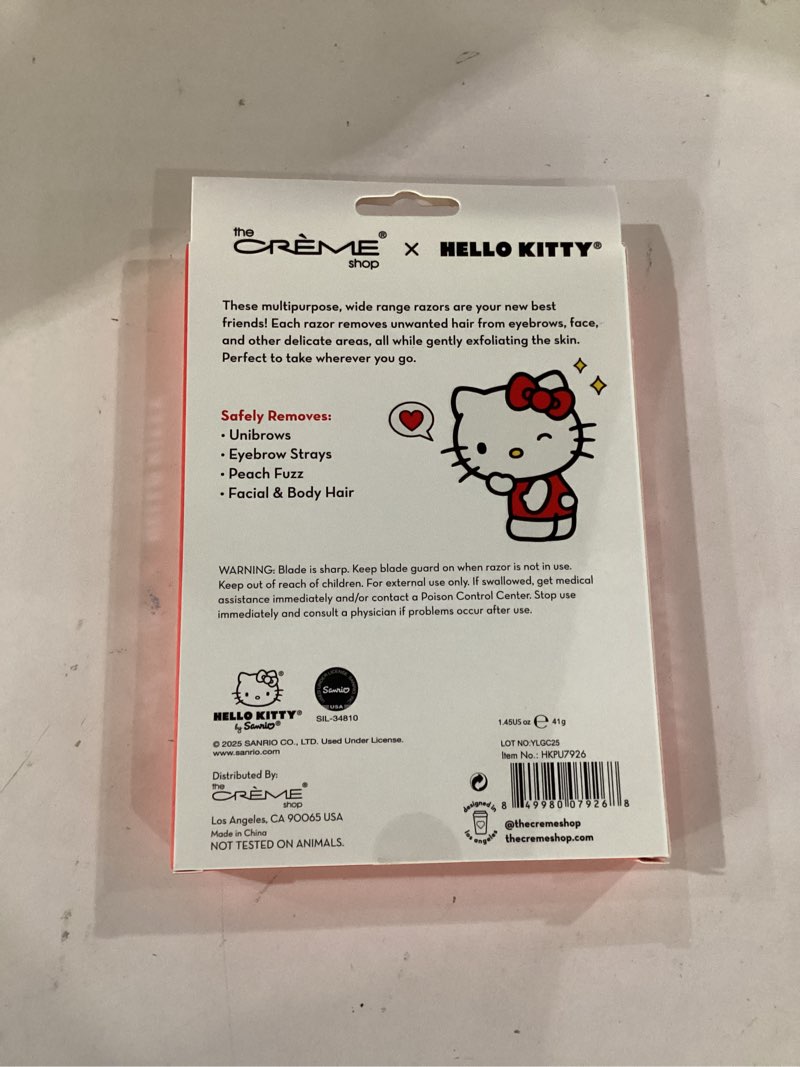 Condition photo showing New/Like New for the crème shop x hello kitty prepped up! dermaplane razors - one blade for gentle exfoliation, dermaplaning, facial hair removal and eyebrow shaping (pack of 3)