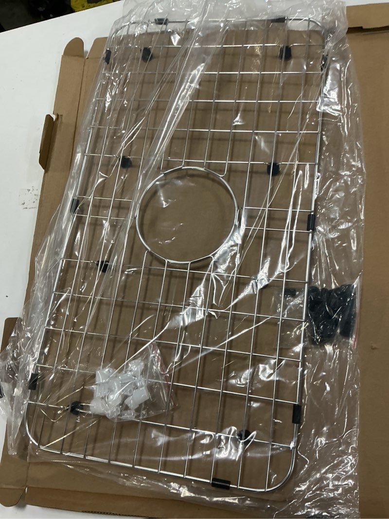 Condition photo showing Good Condition for Serene Valley Sink Bottom Grid 24-1/8" x 12-5/8", Centered Drain with Corner Radius 1-1/2", Sink Protector NLW2412C