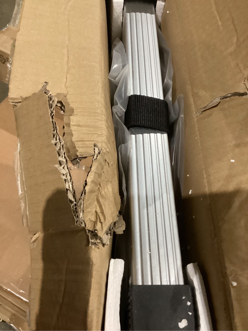 Condition photo showing Good Condition for Soctone Telescoping Ladder, 12.5 FT Aluminum Button Retraction Extension Ladder with 2 Triangle Stabilizers, Multi-Purpose Ladder with Slow Down Design, 330lbs Max Capacity for House Daily Life 12.5FT(A BUTTON)