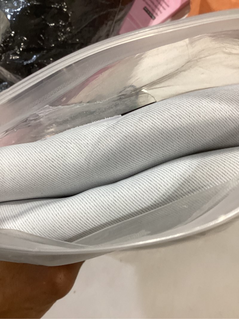 Condition photo showing Good Condition for vatge french door curtain - w30 x l70, 1 panel, grayish white, room darkening window covering light filtering tie up shades, thermal insulated door curtain for glass window 30"w x 70"l (pack of 1) grayish white