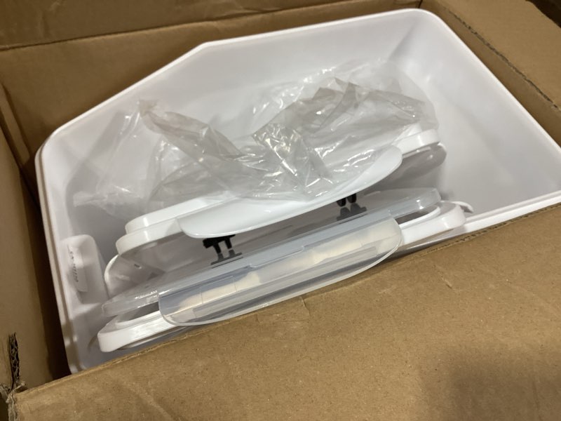 Condition photo showing Good Condition for vevor ingredient storage bin, 2 x 15l dispenser bin with 2 measuring cups, attachable casters and airtight lid, 2 pcs/set dog pet food storage container, pp material kitchen rice cereal flour bin