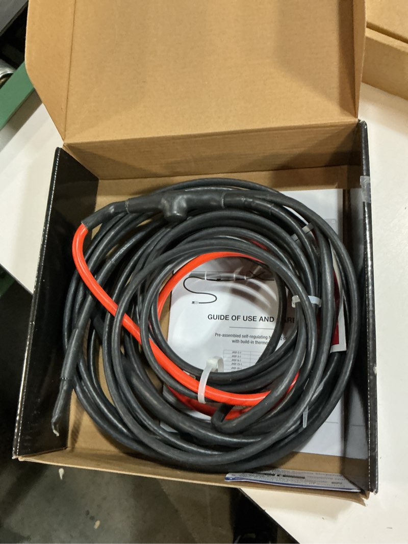 Condition photo showing Good Condition for heatit 30ft self-regulating pipe heating cable for pipe freeze protection, heat cable for water pipes, pipe heat tape with thermostat, etl listed, keeps water flowing at -40°f, 120v 3w/ft 3w/ft 30 ft