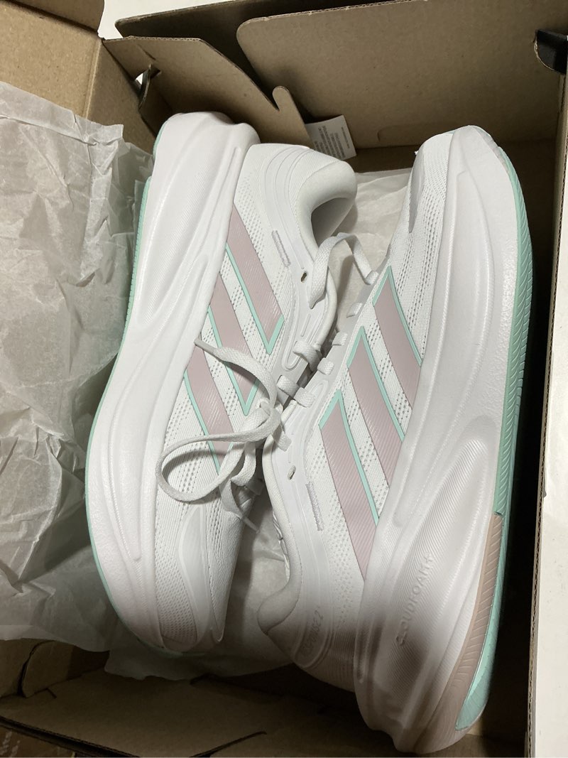 Condition photo showing Good Condition for adidas women's response 2 running 8.5 white/ice purple/semi flash aqua