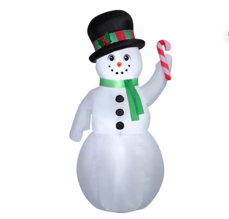 holiday living 7-ft lighted snowman christmas inflatable