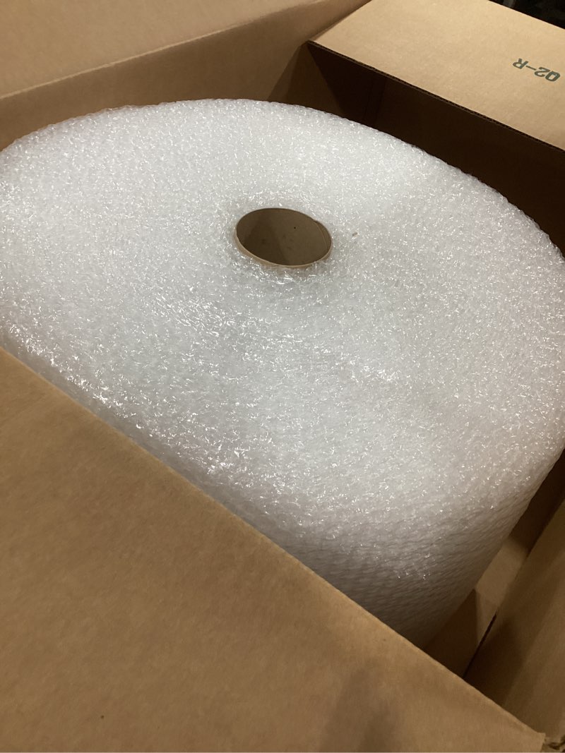 Condition photo showing Good Condition for amazon basics bubble wrap for moving, packing, shipping and storage, perforated protective cushioning for fragile items, 12-inch x 175-ft long roll, small 3/16", clear