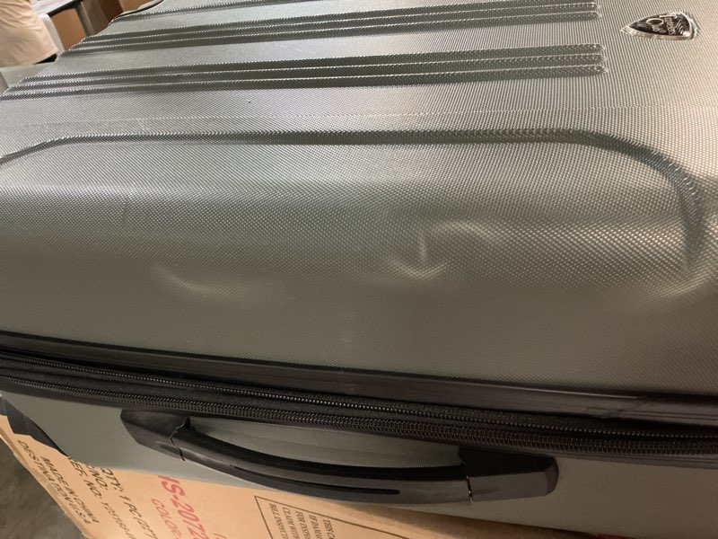 Condition photo showing As Is for Travelers Club Chicago Expandable Luggage, Thyme Green, 20" Carry-On 20" Carry-On Thyme Green