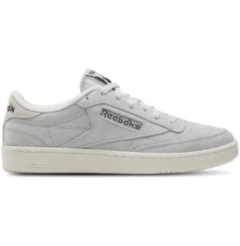 reebok mens club c 85 vintage tennis sneakers for men, simple grey/chalk/black, 12
