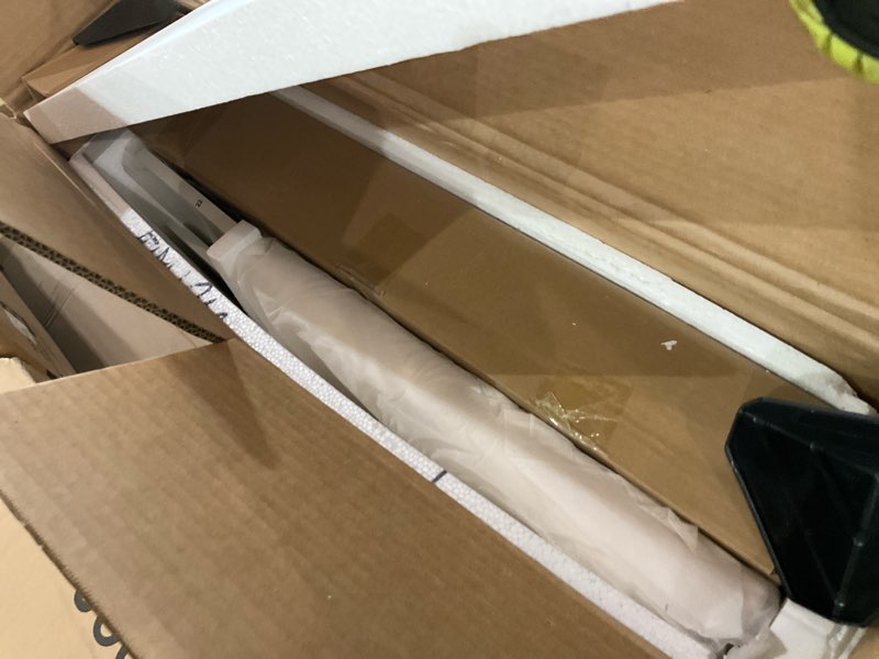 Condition photo showing As Is for wooden desk components incomplete