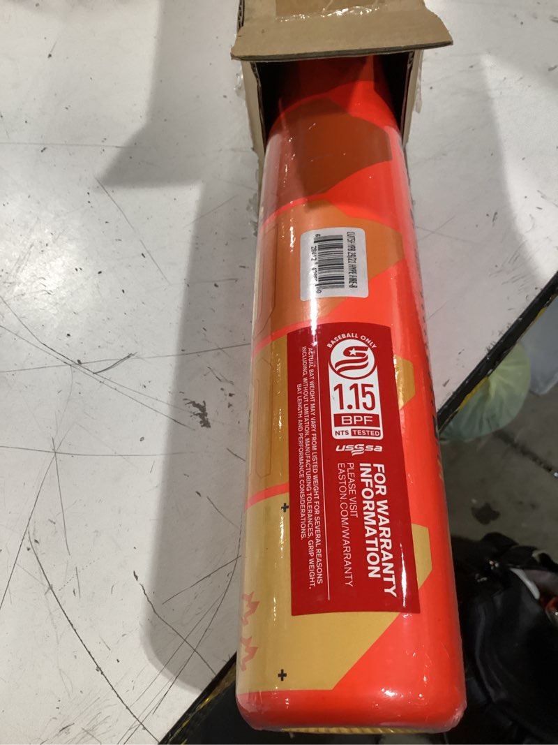 Condition photo showing New/Like New for easton | 2025 | hype fire baseball bat | usssa | -5 / -8 / -10 drop | 2 3/4" barrel | 2 pc. composite orange -8 29 inches