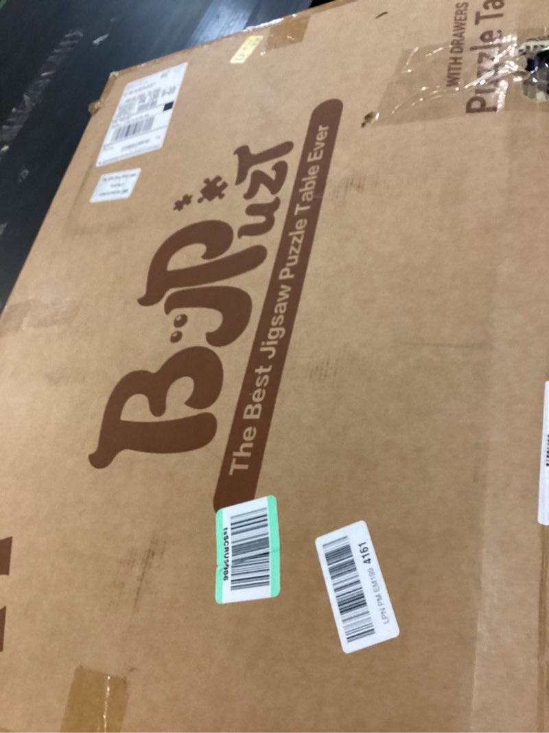 Condition photo showing New/Like New for Yacona Puzzle Board 1500 Pieces,34.3”x 26” Jigsaw Puzzle Table with Folding Legs,4 Drawers and Cover,Portable Board Game Table for Adults and Teens with No Installation Required