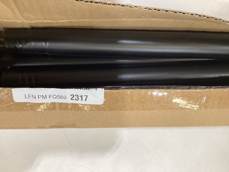 Condition photo showing As Is for Black Shower Curtain Rod 31 to 80 Inch,1 Inch Diameter Adjustable Spring Tension Stainless Steel Telescoping Rod,Easy Install,No Rust 31-80 Black