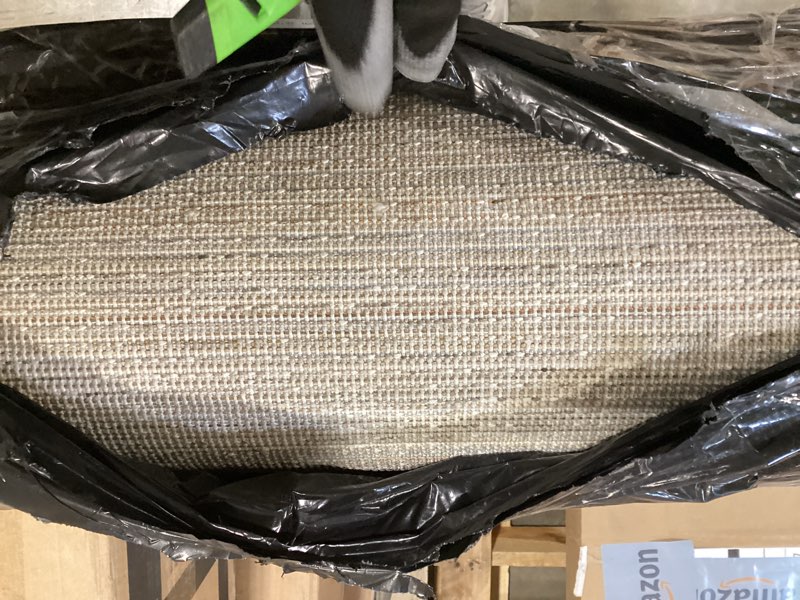 Condition photo showing As Is for loloi ii winston collection wit-01 taupe/bone 2'-7" x 8'-0" runner rug, .38" pile height, soft, durable, non-shedding, easy clean, rug for living room taupe / bone 2'7" x 8' (rectangular)