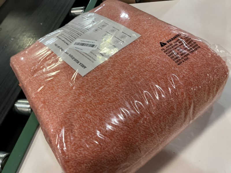 Condition photo showing Good Condition for finre?c 5x7 washable area rugs for bedroom living room, low pile thin rug solid color, non-slip carpet indoor for home decor (orange) orange 5' x 7' (rectangular)