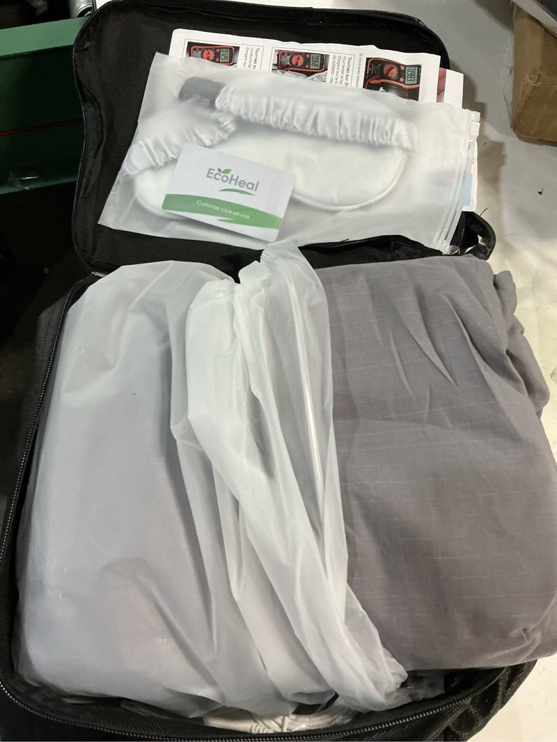 Condition photo showing As Is for luxury grounding sheets queen 22% silver fiber, 74% cotton, 4% silk, quality certified grounded well bed sheet - conductive earth fitted sheet for better sleep, grey gray queen