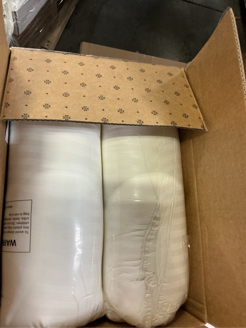 Condition photo showing New/Like New for Beckham Hotel Collection Bed Pillows Standard/Queen Size Set of 2 - Original Soft Down Alternative Pillow for Sleeping - Soft Support for Back, Stomach or Side Sleepers Queen / Standard White