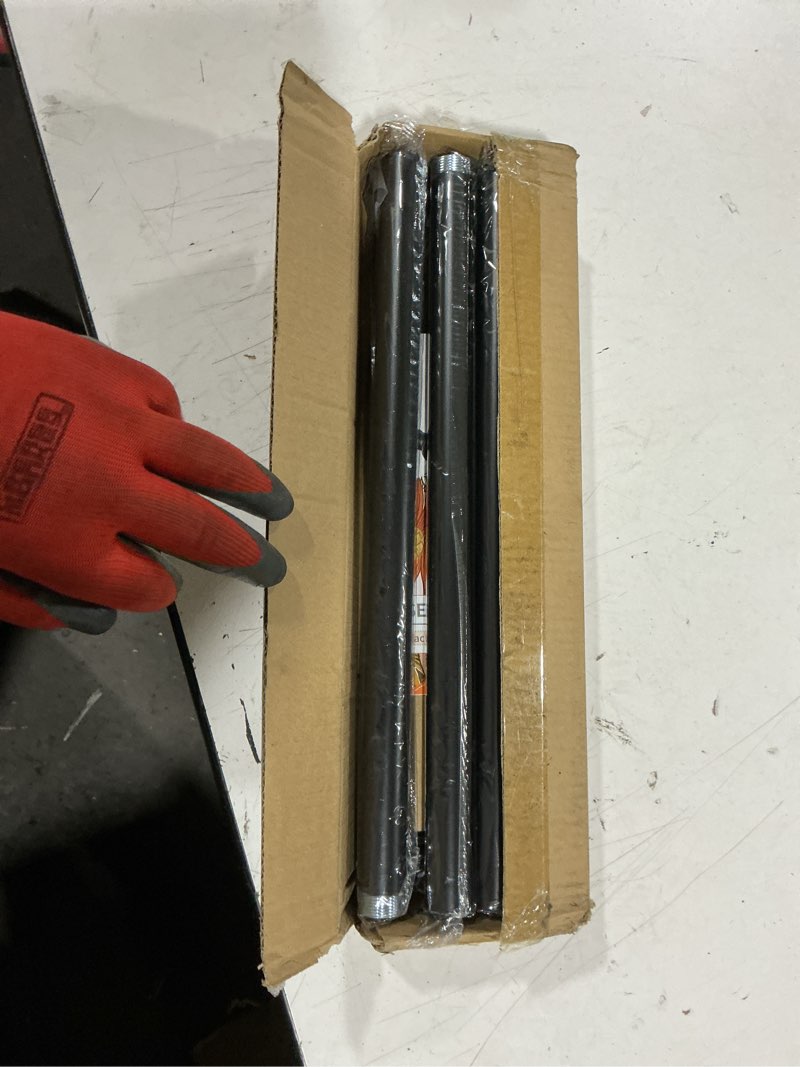 Condition photo showing Good Condition for black curtain rods for windows 48-90inch(4-7.5ft) heavy duty wrap around blackout curtain rods,adjustable room darkening drapery rod for bedroom, living room, sliding door & outdoor patio black 48"-90"