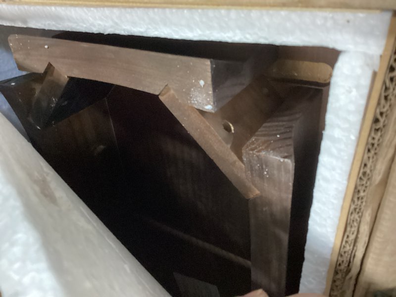 Condition photo showing Good Condition for leick furniture stratus narrow chairside end table in heartwood cherry