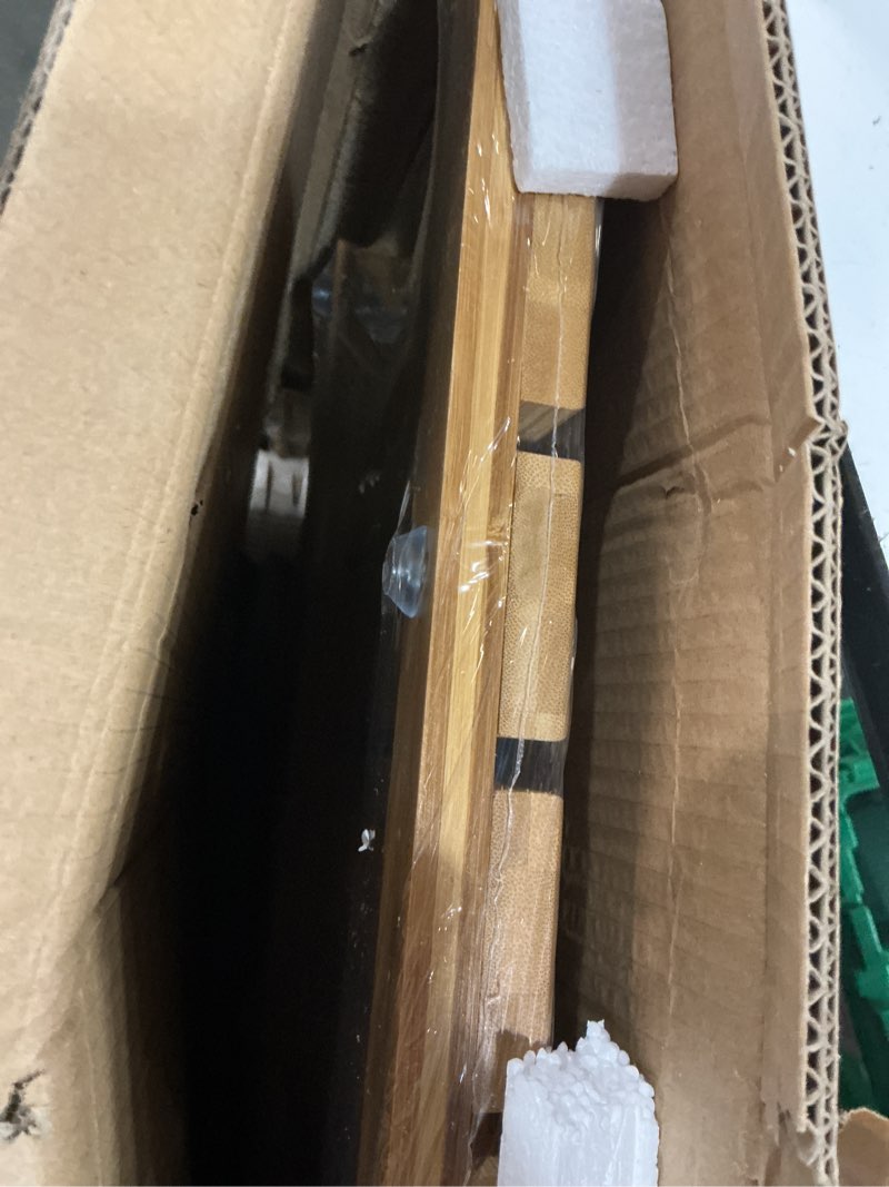 Condition photo showing New/Like New for Domax Wooden Bamboo Bath Shower Mat- Non-Slip Waterproof Large Bathroom Floor Mat for Indoor Outdoor (Natural, 31.3 x 18.1 x 1.5 Inches) Natural 31.3" x 18.1" (Rectangular)