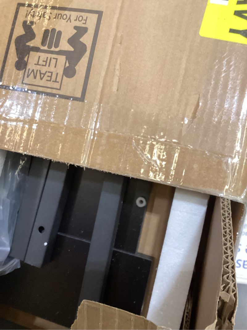 Condition photo showing As Is for Cyclysio Vanity Desk with Flip Top Mirror and Lights, Makeup Vanity Desk with Drawers, Dressing Table with Storage Shelves & Charging Station, Small Vanity for Small Spaces, Black