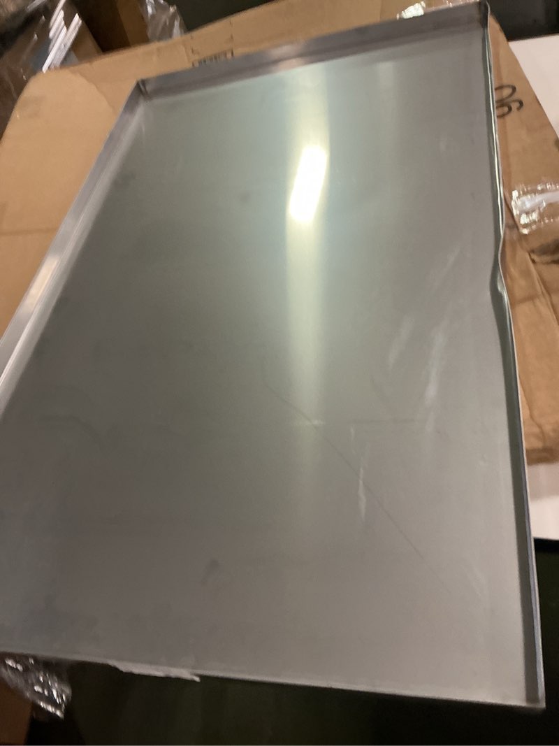 Condition photo showing Good Condition for Pinnacle Systems Precision Pet Two Door Metal Dog Crate Tray Replacement Pan Chew Proof Crack Proof Pet Kennel Great Cage Tray Pet Supplies (Stainless Steel, 35.5" L X 22.25" W X 1")