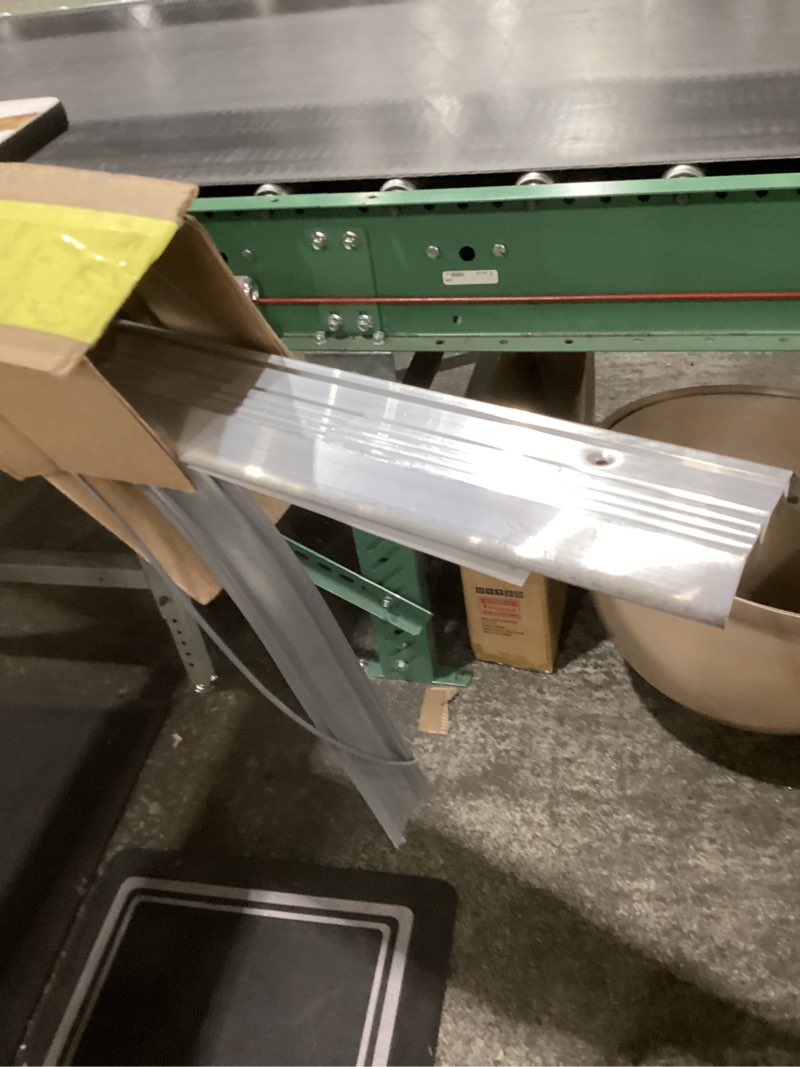 Condition photo showing New/Like New for M-D Building Products 08078 72 in. Silver 3-3/4 in. x 1-1/8 in. x Aluminum and Vinyl Heavy-Duty High-Profile Threshold