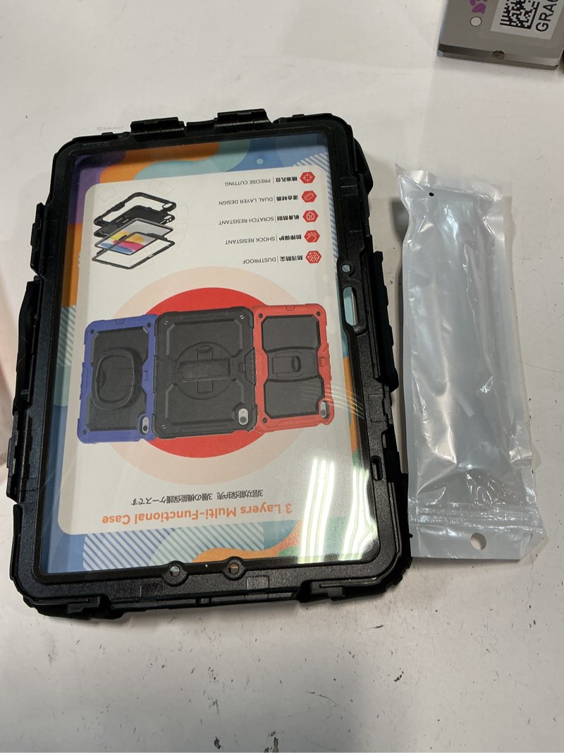 Condition photo showing Good Condition for SEYMAC stock Case for Samsung Galaxy Tab S10 Lite / S10 FE / S9 FE 5G / S9 Tablet Case 10.9''/ 11'' Protective with Screen Protector, Pen Holder, 360 Rotate Stand, Hand Strap, Shoulder Strap, Black1 10.9 inch - Tab S10 Lite/ S10 FE/ S9 FE/ S9 Black1