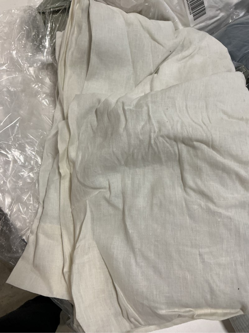 Condition photo showing Good Condition for european linen true blackout curtain - single panel, 48x84, ivory